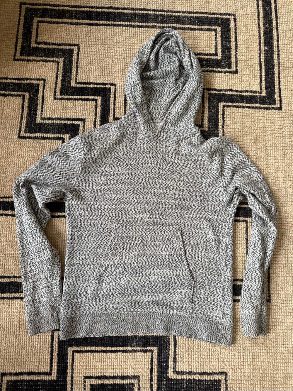 John Elliott Gray Marled Knit Hoodie - Medium
